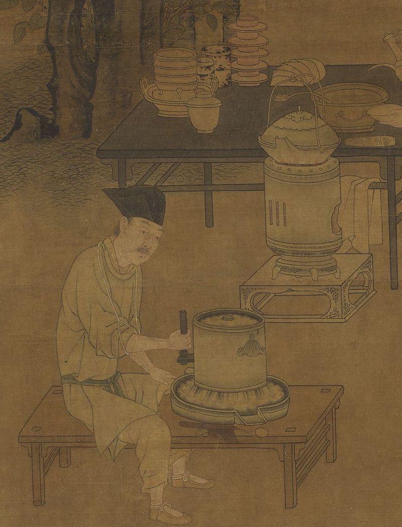 重拾“圍爐煮茶”文化，一起看看故宮藏畫里的“圍爐煮茶”[精制鋼圍爐茶桌](圖3)